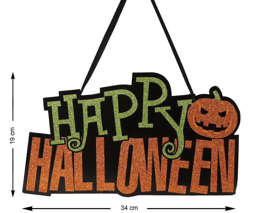 Cartel Happy Halloween de Decoración Halloween Atosa